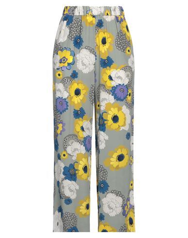 Woman Pants Sage green Size 10 Silk
