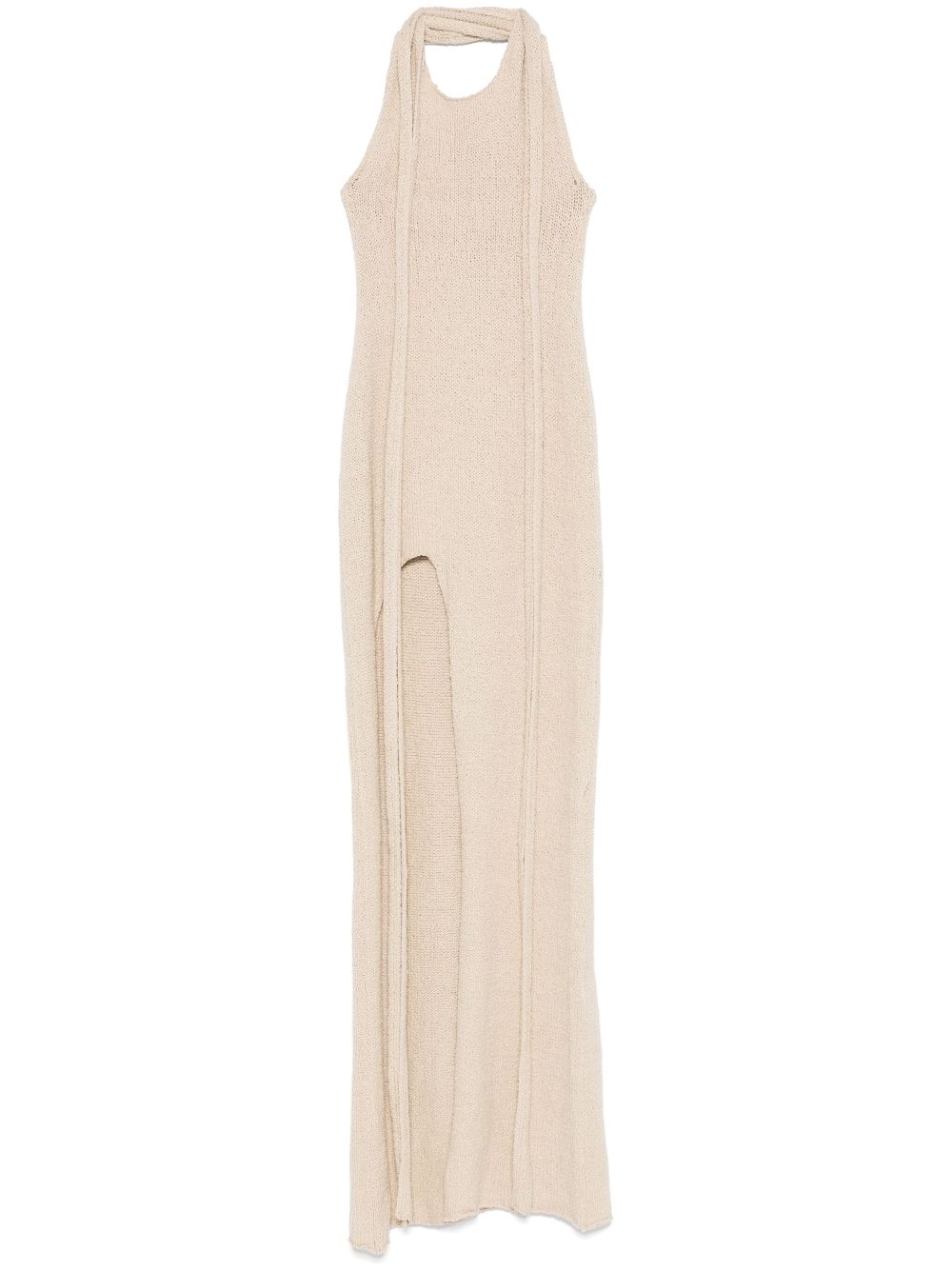 Knitted midi dress - Neutrals