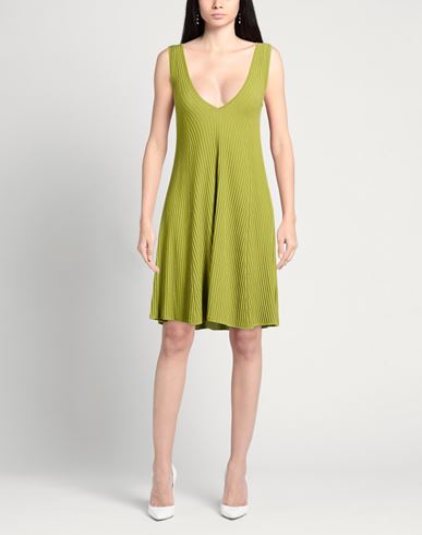 Woman Mini dress Lime green Size M Viscose, Polyester