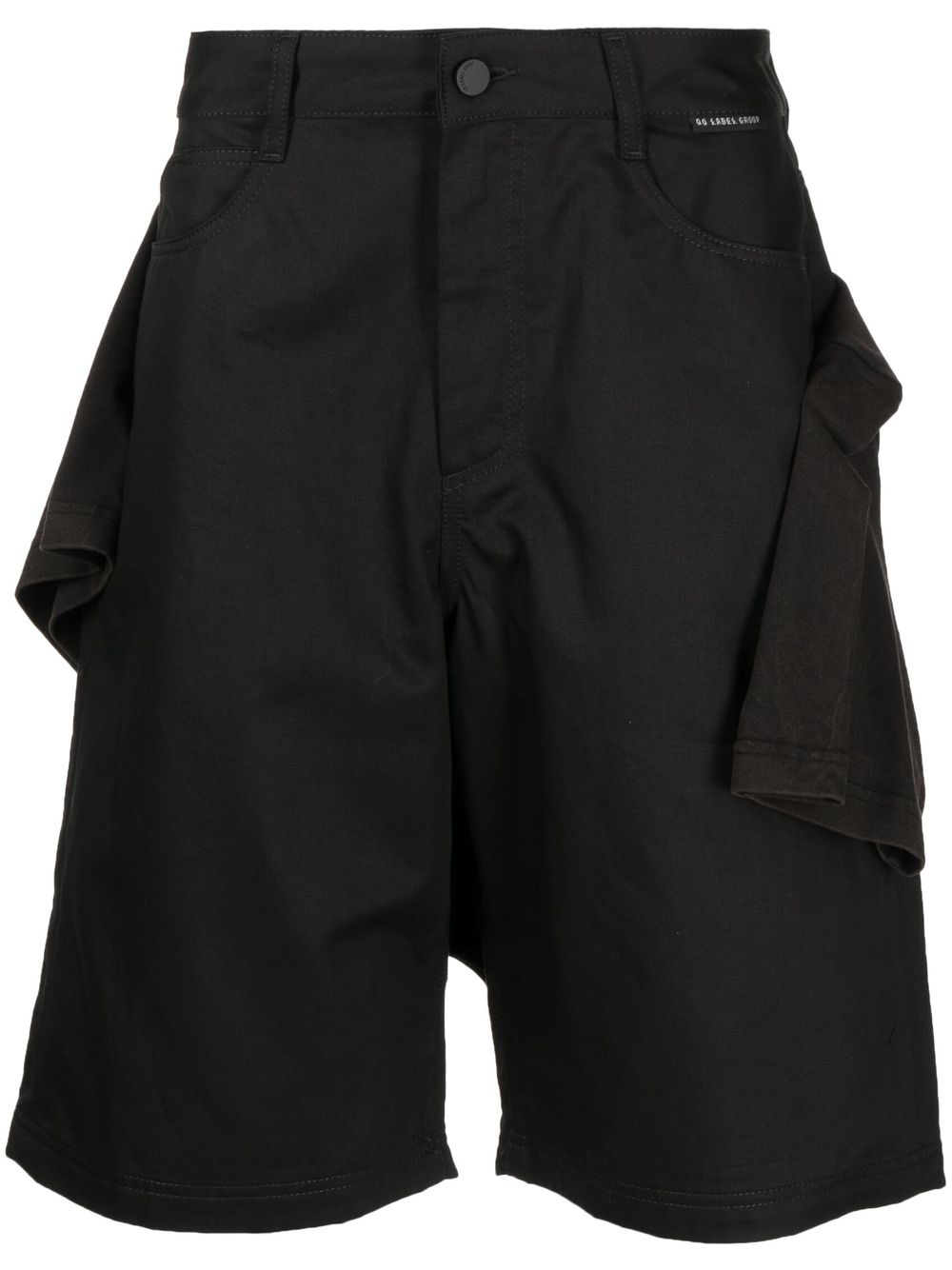 Five-pocket cotton Bermuda shorts - Black