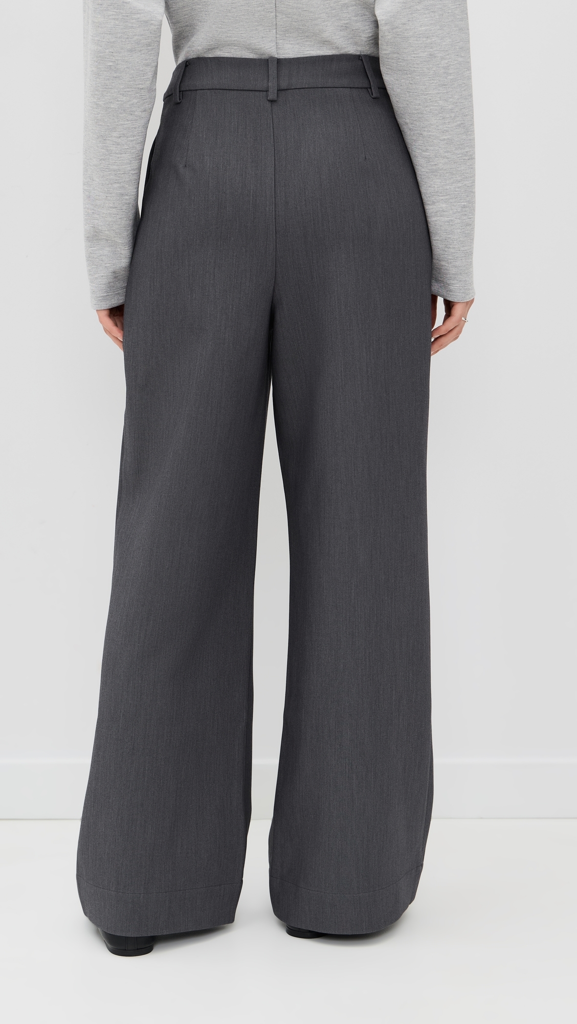Reese Pleated Pants Grey Melange