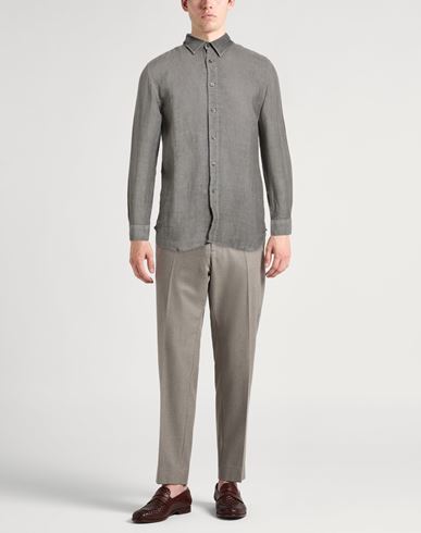 Man Shirt Grey Size 3XL Linen