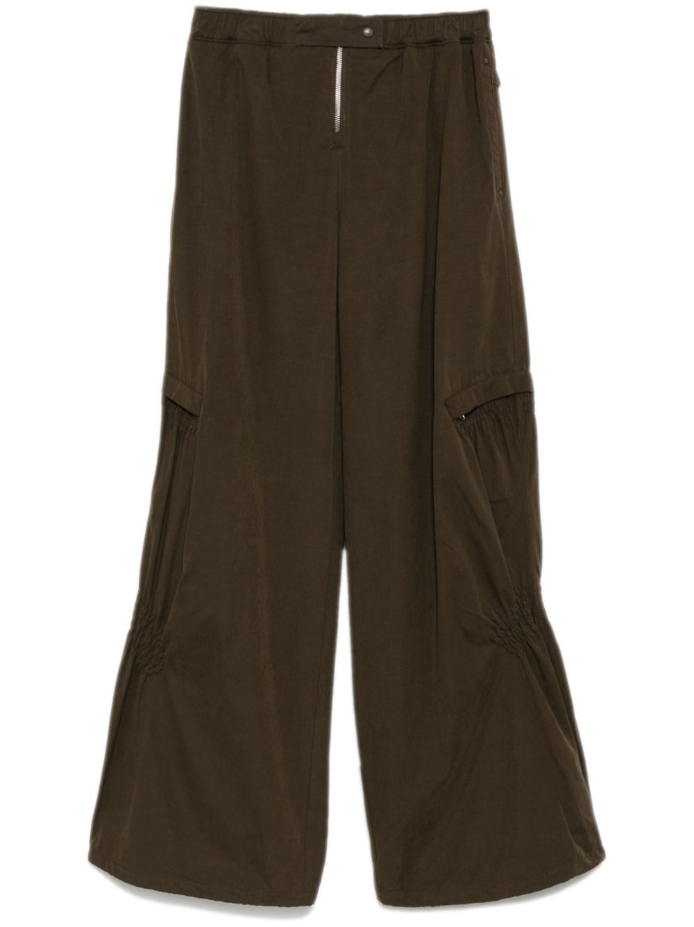 Shirring volume pants - Brown