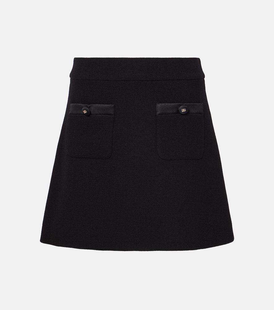 Wool and silk miniskirt