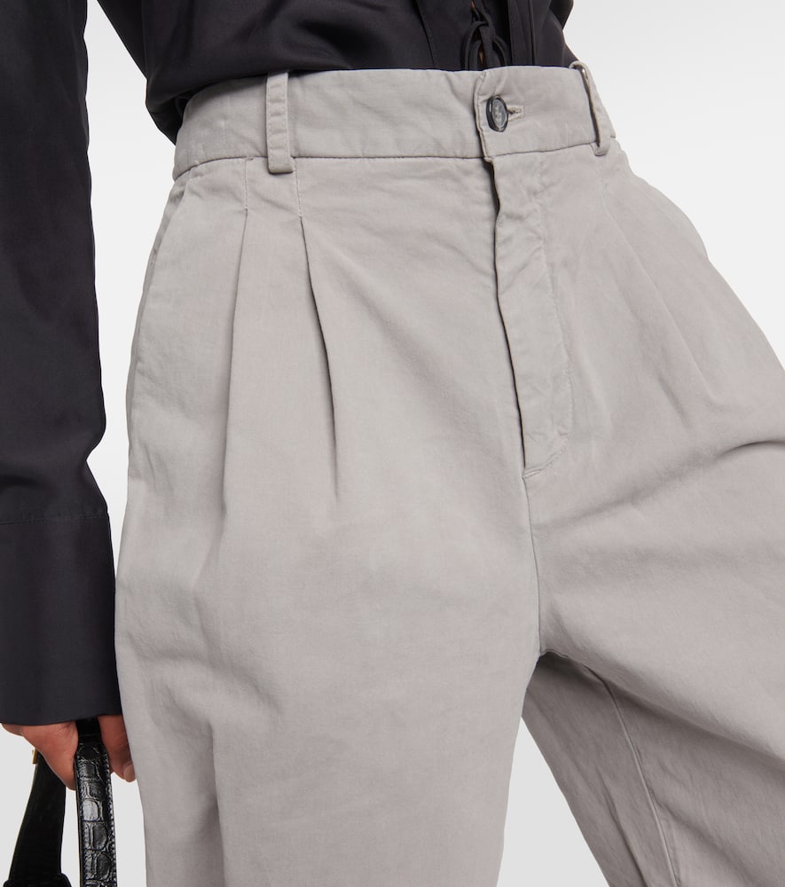Flavie cotton-blend wide-leg pants
