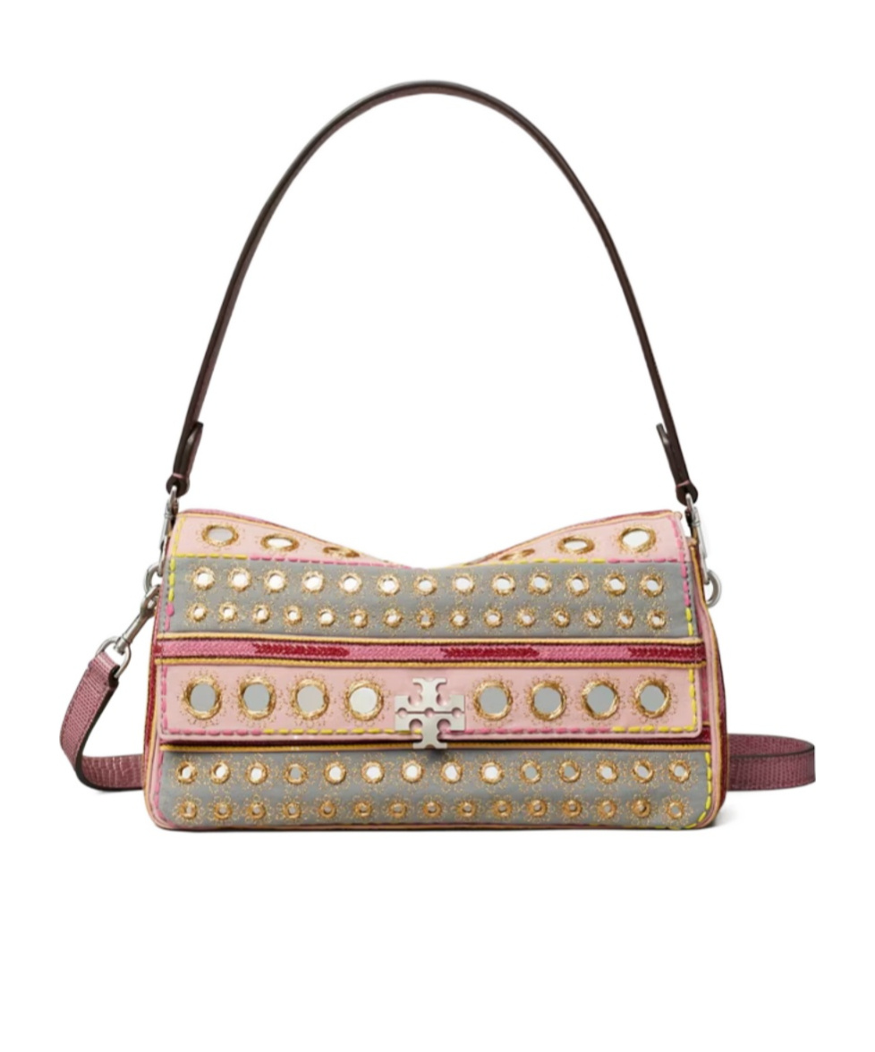 SMALL CHARLIE EMBELLISHED SHOULDER BAG