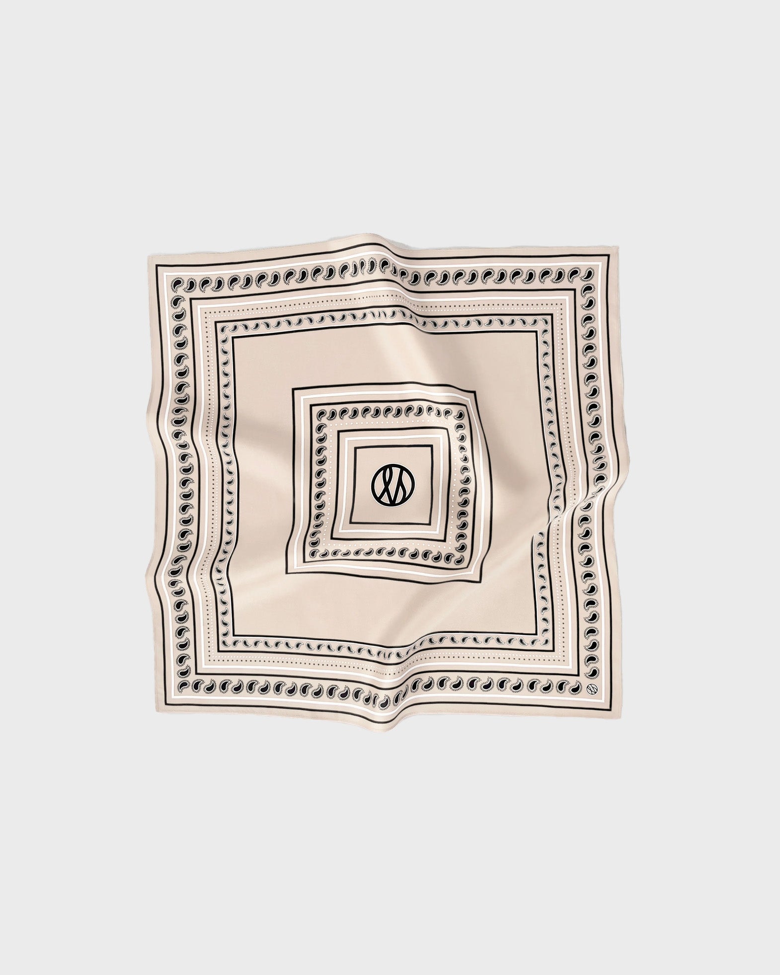 Le Scarf Scarf Paisley 50x50 Beige ONESIZE