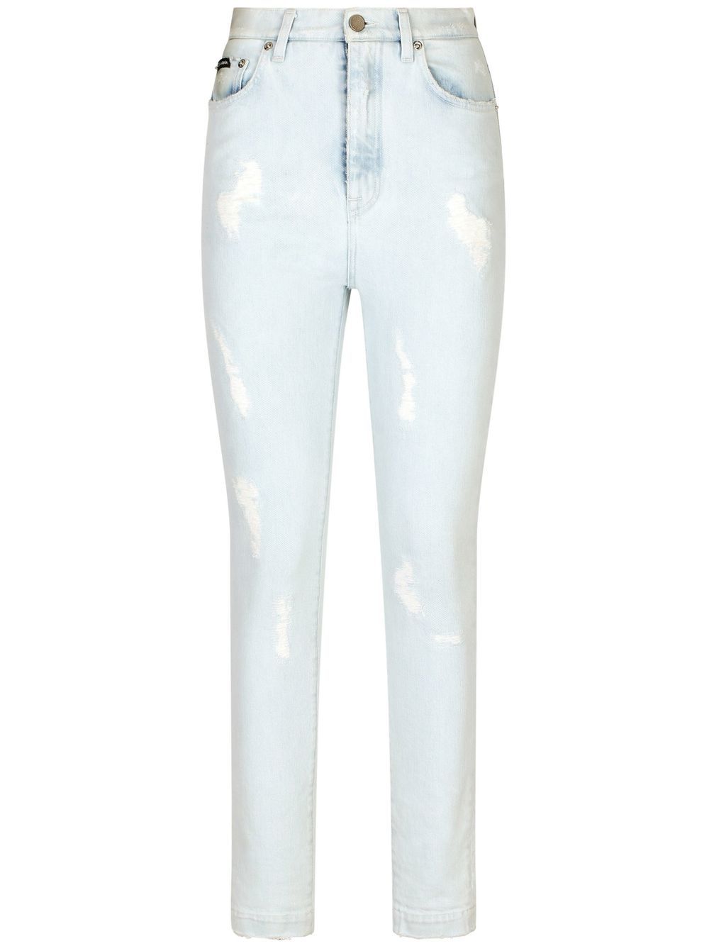 High-waisted skinny jeans - Blue