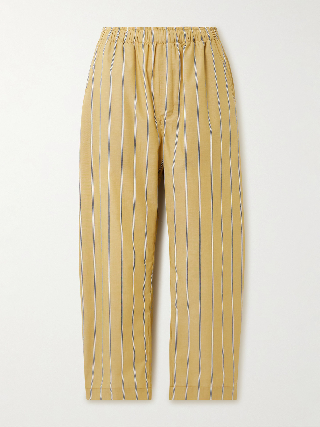 The Boxer Striped Cotton-poplin Barrel-leg Pants - Gold