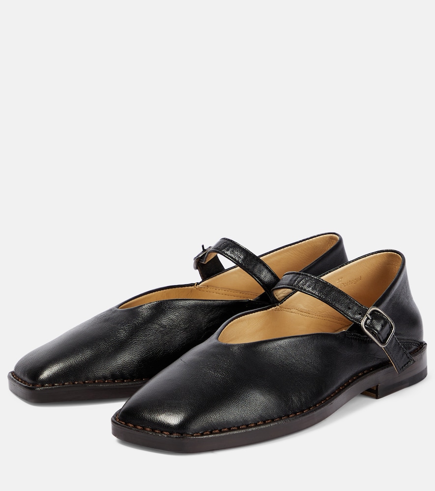 Lemaire Leather Mary Jane ballet flats