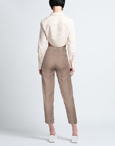Woman Pants Khaki Size 2 Linen