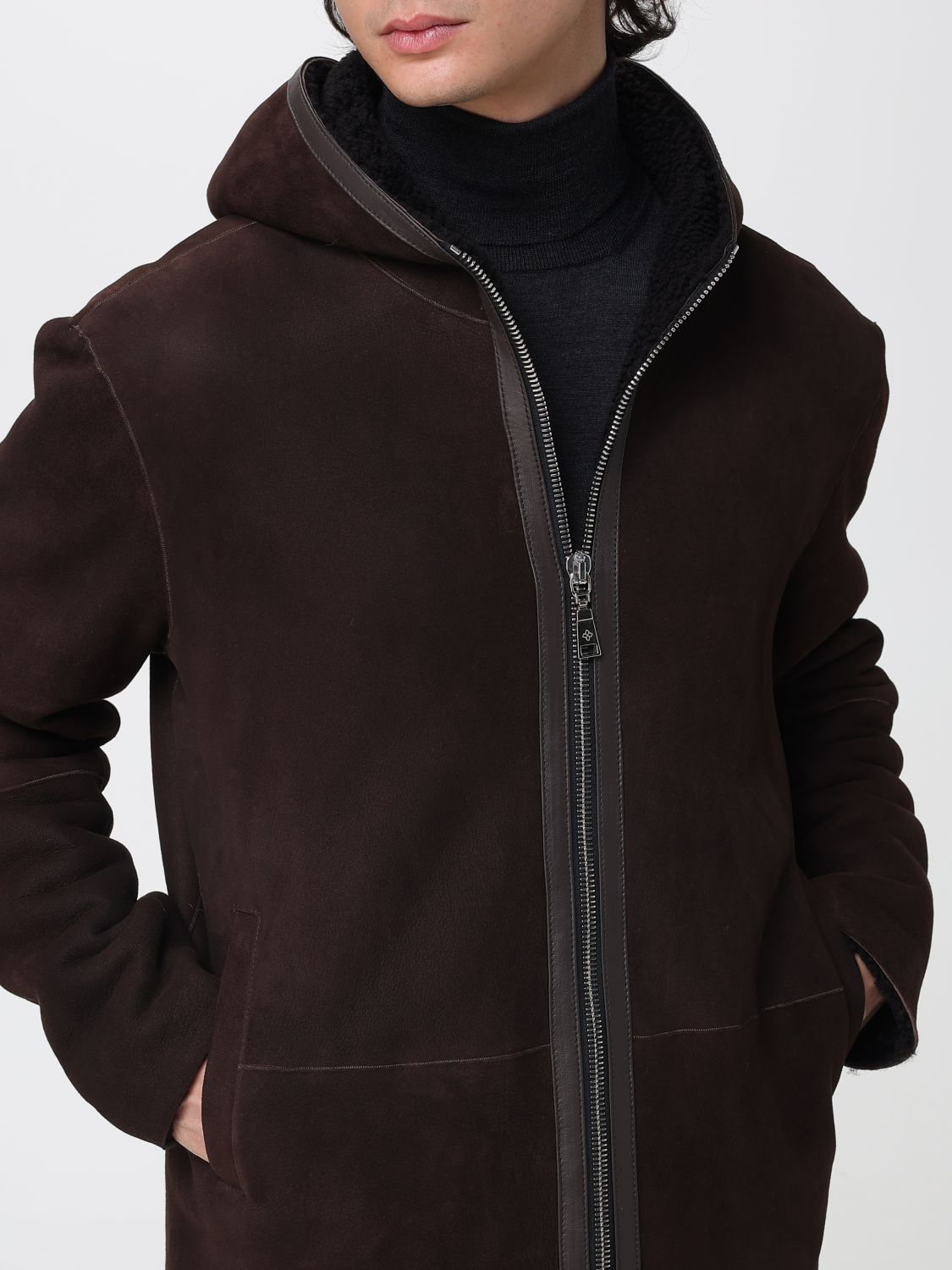 Tagliatore shearling coat - Blue