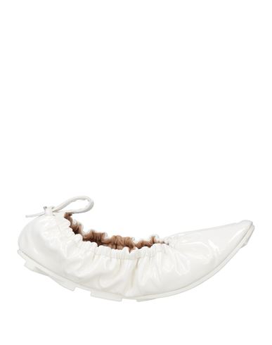 Woman Ballet flats White Size 8 Textile fibers
