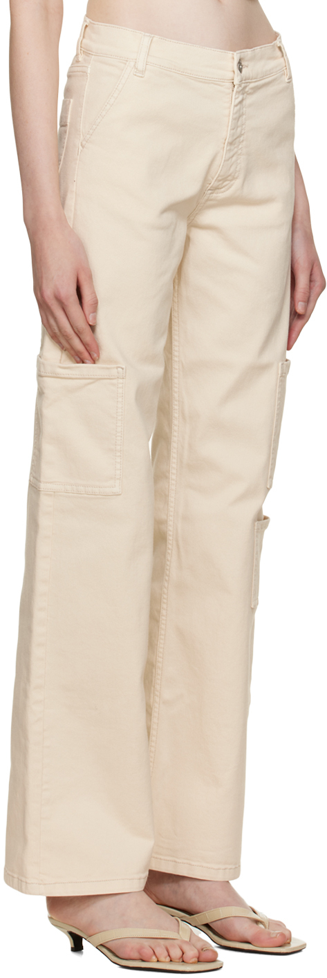 Off-white cotton slacks