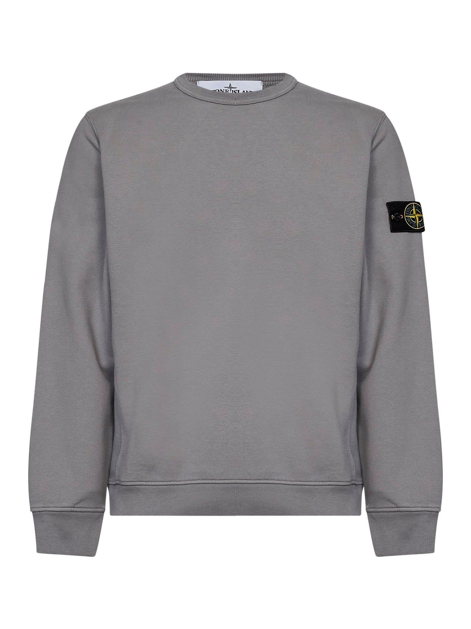 Logo-Embroidered Crewneck Sweatshirt — Gray