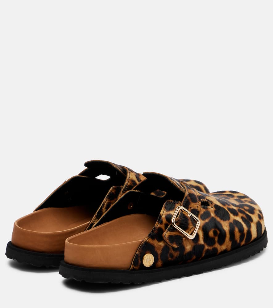 Boston leopard-print calf hair clogs