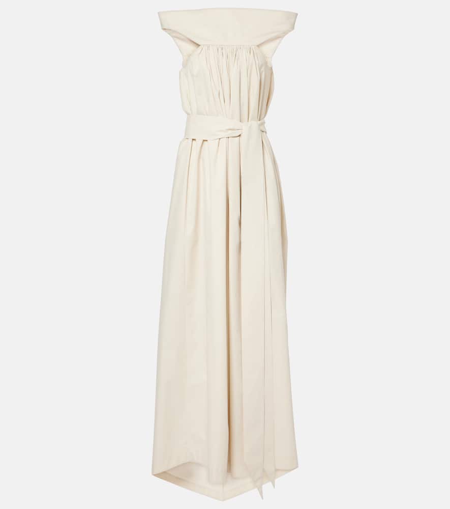 Chalice cutout cotton poplin maxi dress