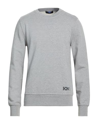Knt Man Sweatshirt Light grey Size M Cotton, Elastane