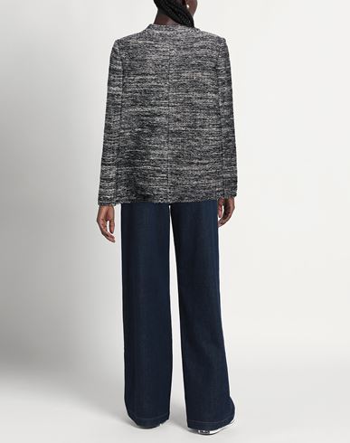 Woman Cape Charcoal Size M Wool, Cotton, Viscose, Linen