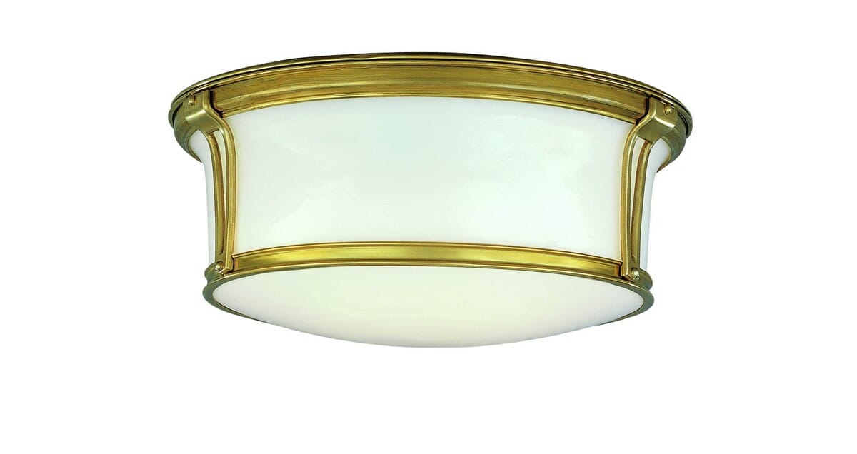 Newport 3-Light Ceiling Light in Aged Bra