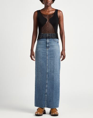 Denim Woman Top Black Size XXS Cotton, Polyamide, Polyester
