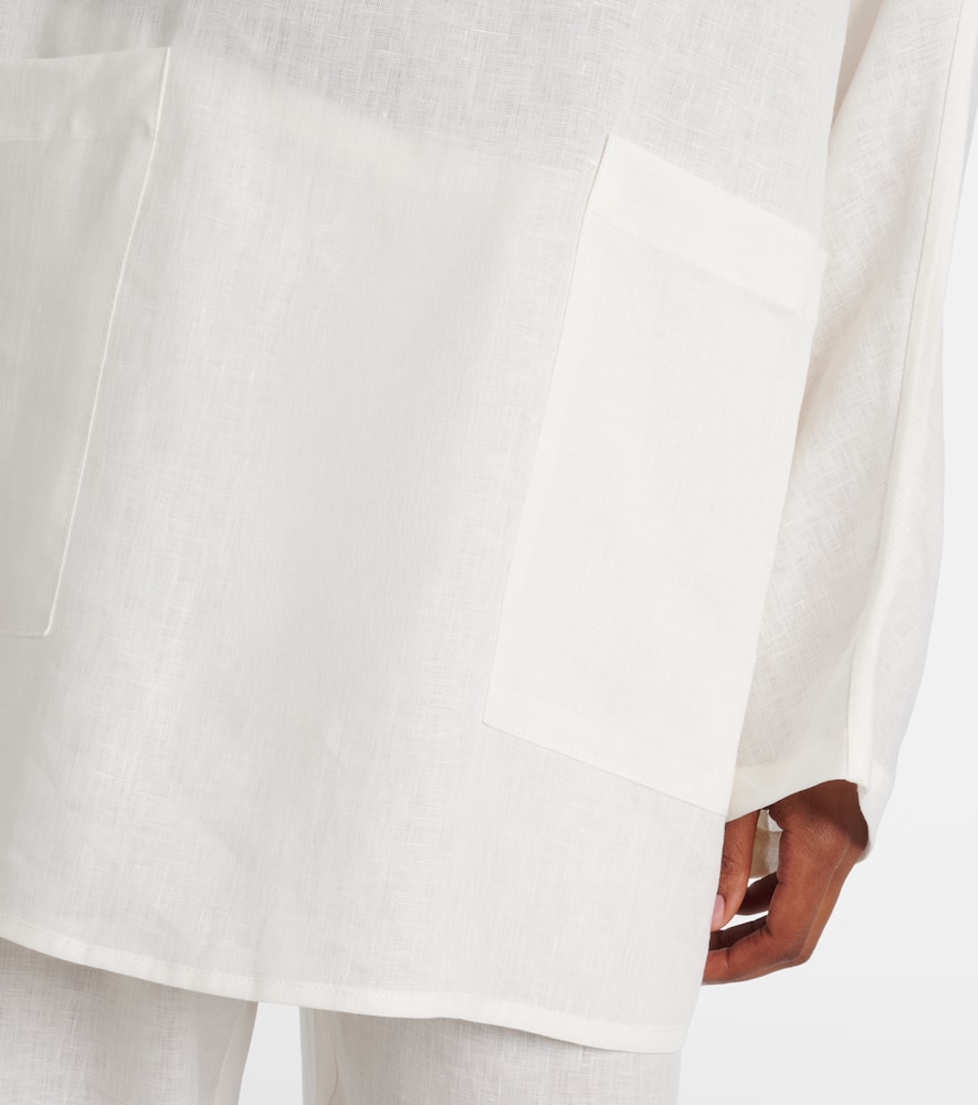 Oversized linen top