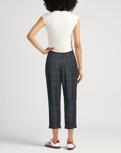 Woman Pants Charcoal Size L Wool