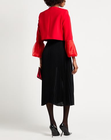 Woman Jacket Red Size 10 Polyester, Elastane