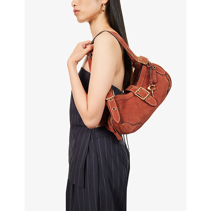 Womens Drifter 31 Suede Shoulder Bag