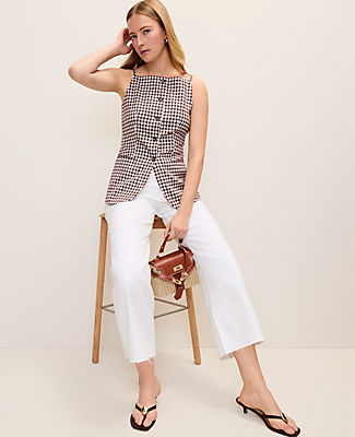 Ann Taylor The Petite Gingham Strappy Vest