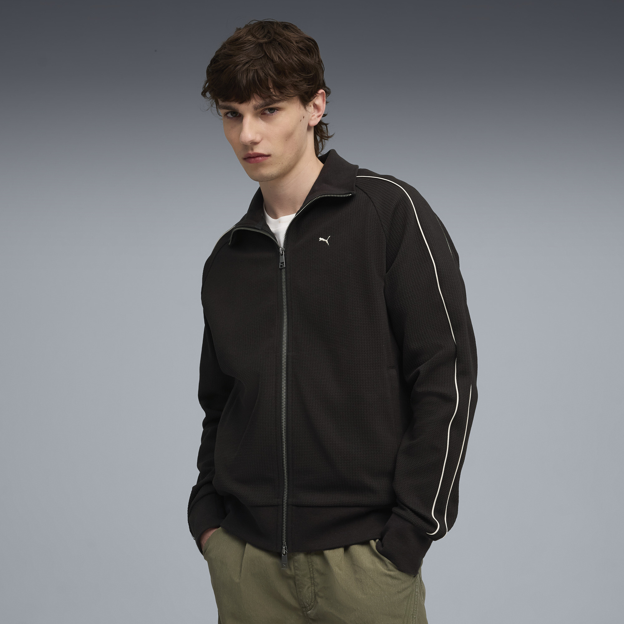PUMA T7 Men's Track Jacket in Black