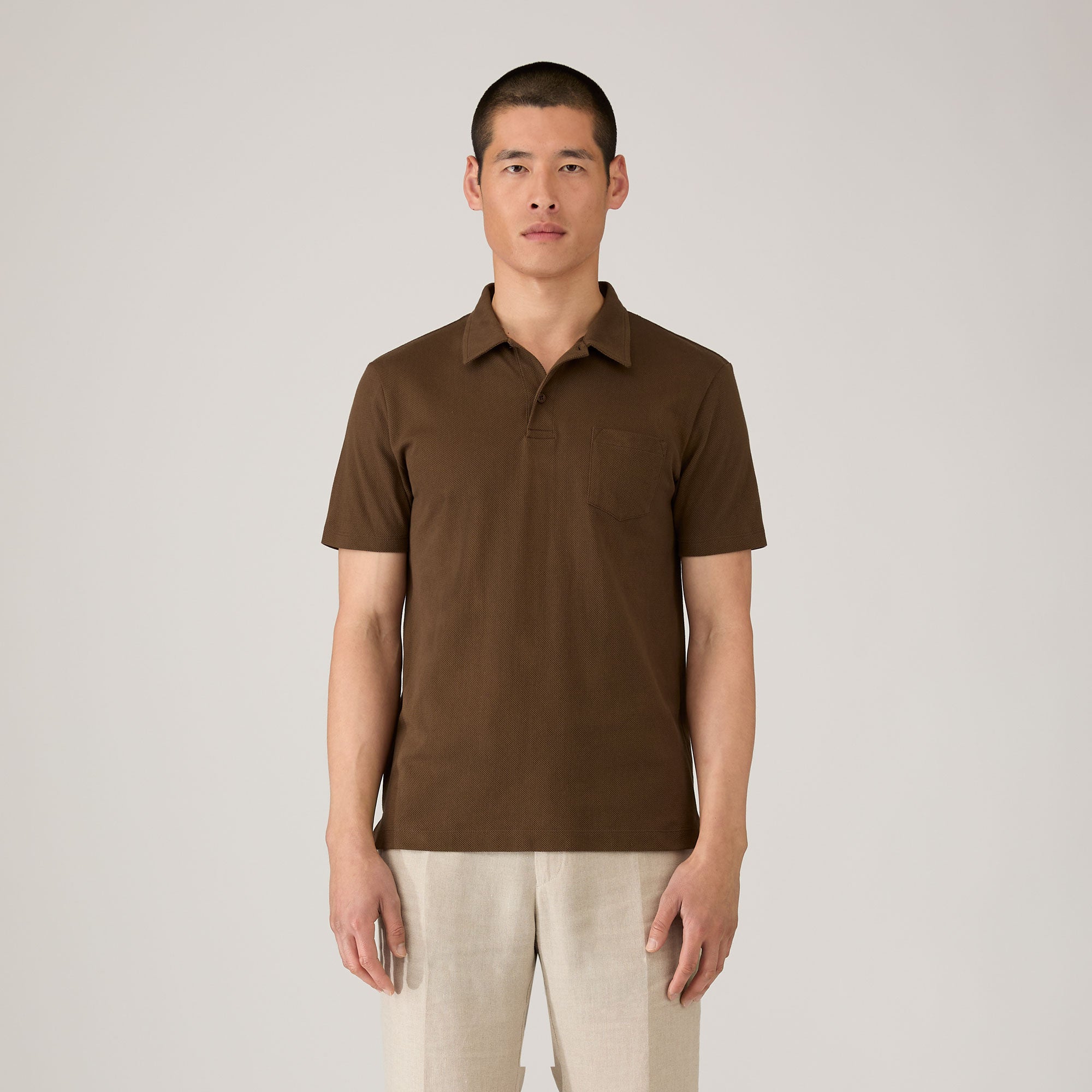 Men's Riviera Polo Shirt in Dark Walnut XXXL