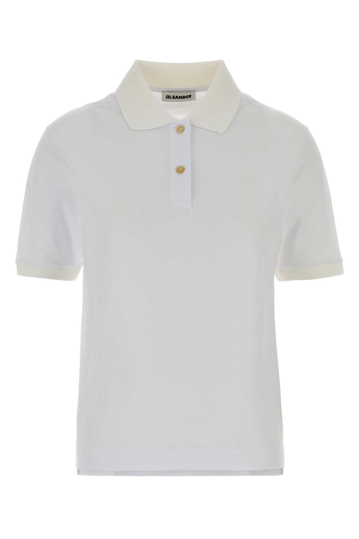 Piquet Cotton Polo Shirt — White