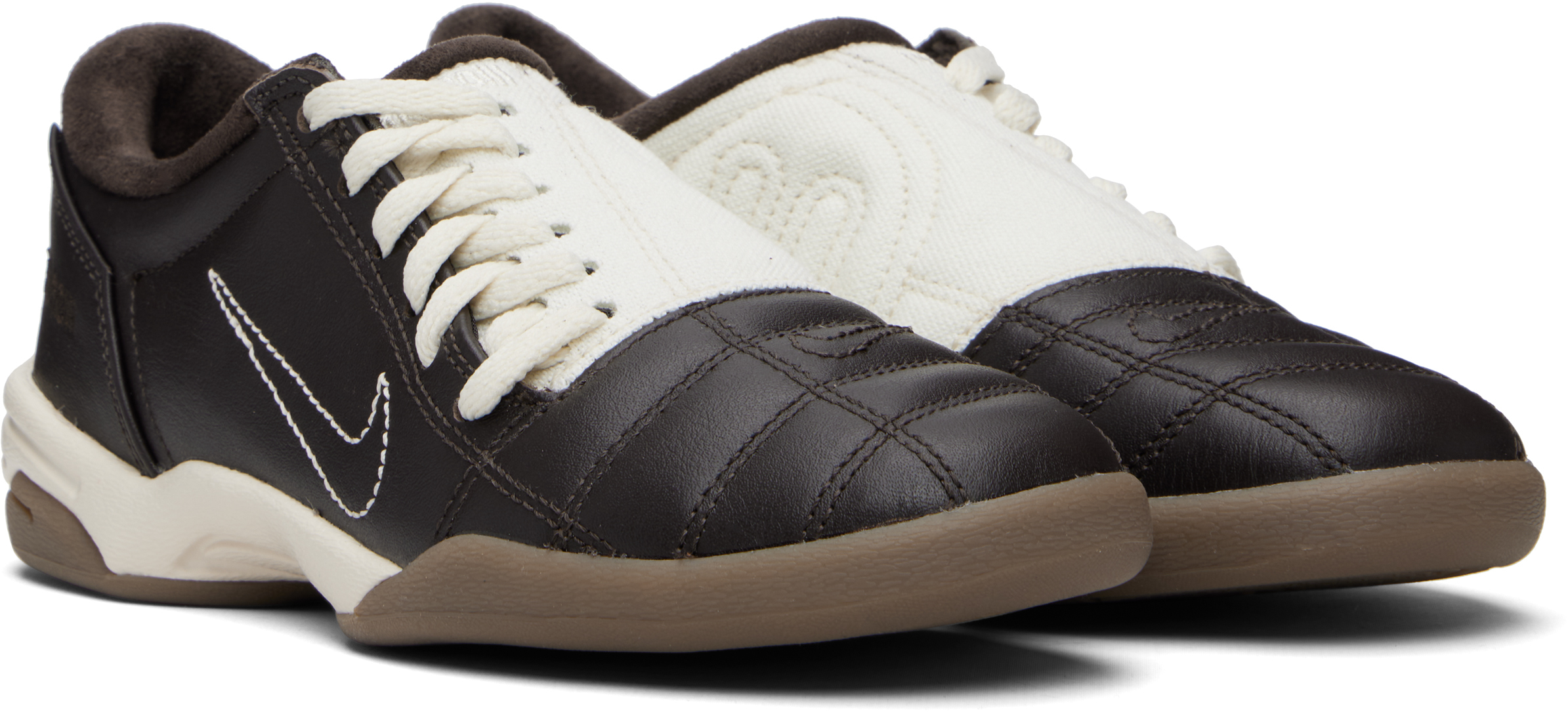 Brown & Off-White Total 90 Sneakers