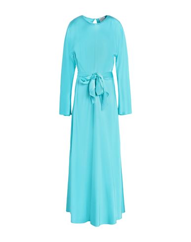 Forte_forte Woman Maxi dress Turquoise Size 2 Silk, Elastane