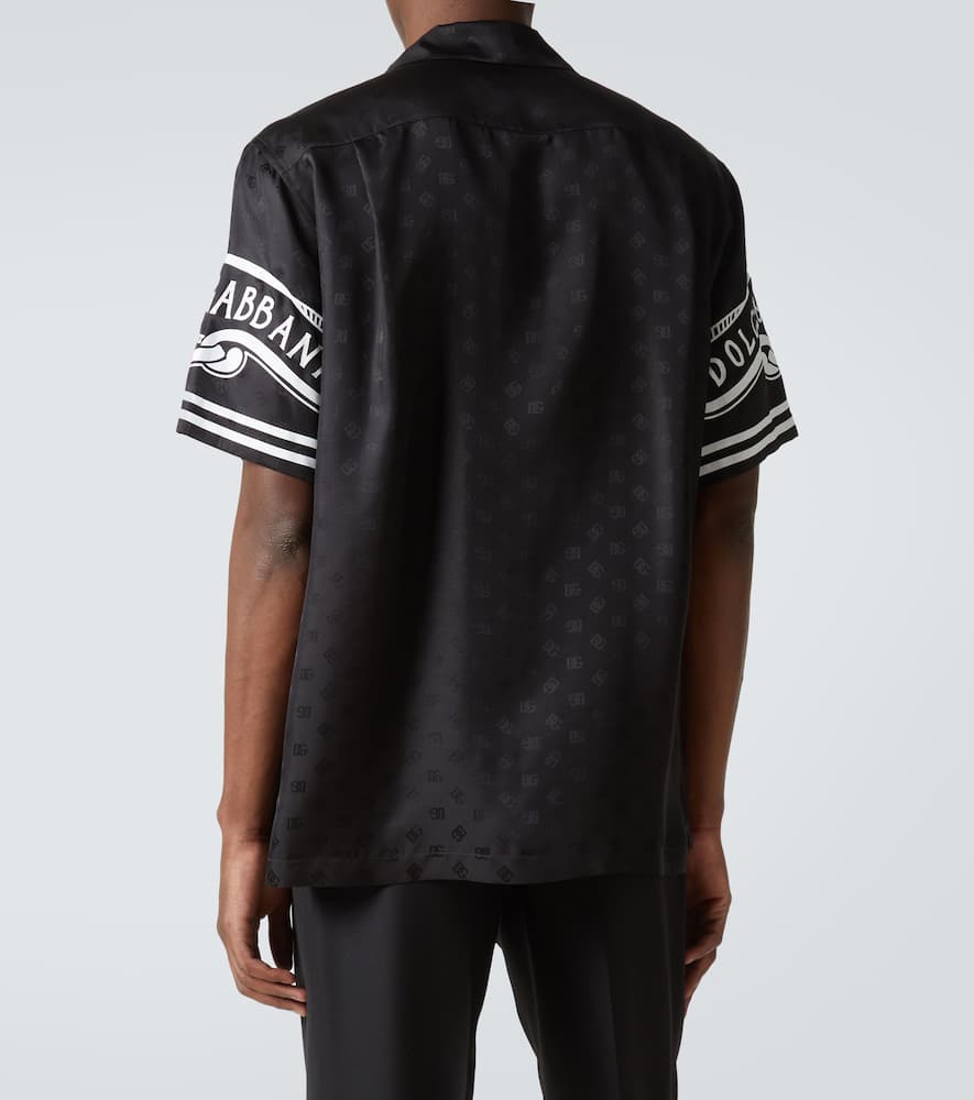 Printed silk twill shirt