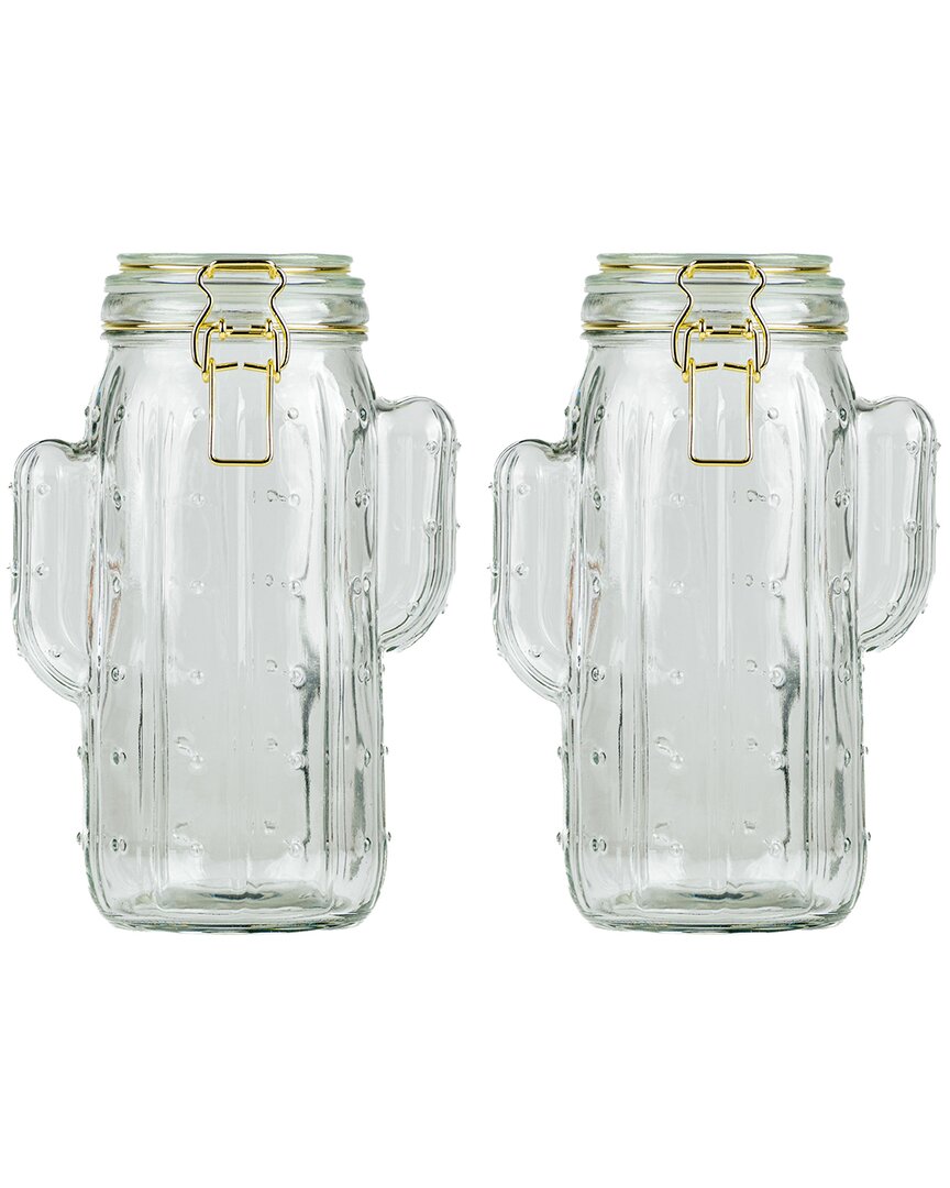 Set Of 2 Saguaro Large Hermetic Jars