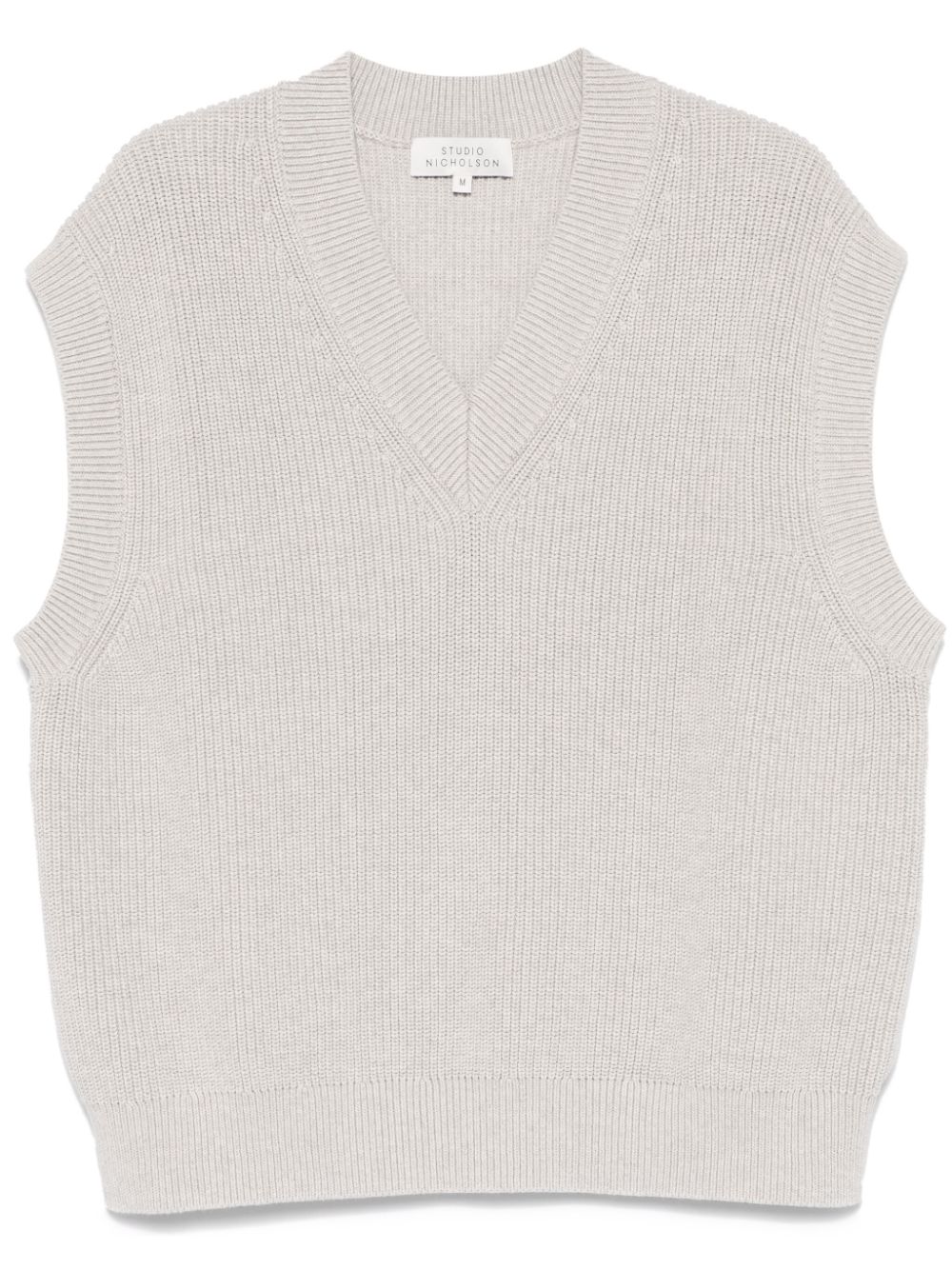 Ribbed-knit vest - Grey