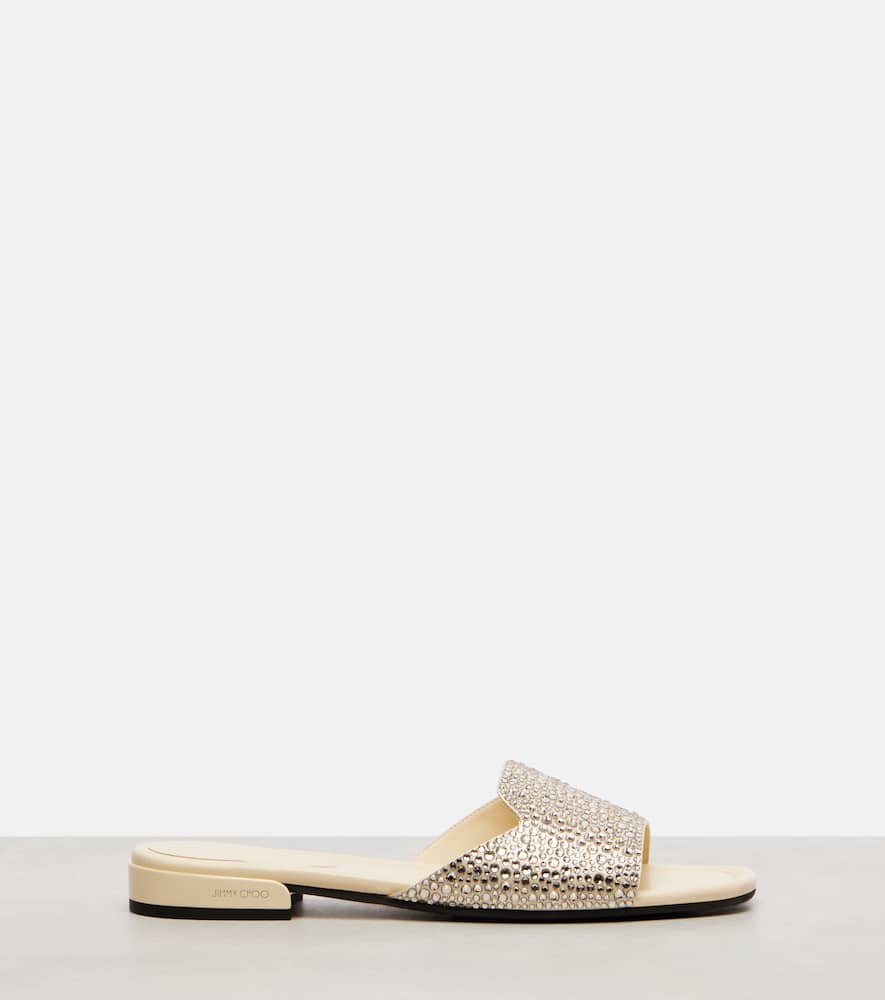 Dina embellished satin slides