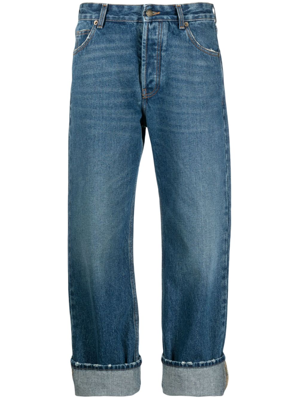 Liz straight-leg cropped jeans - Blue