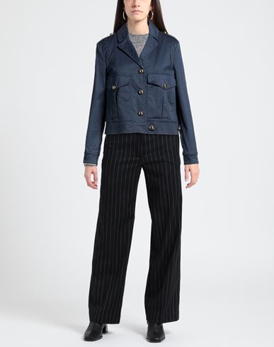 Woman Jacket Midnight blue Size 4 Cotton, Elastane
