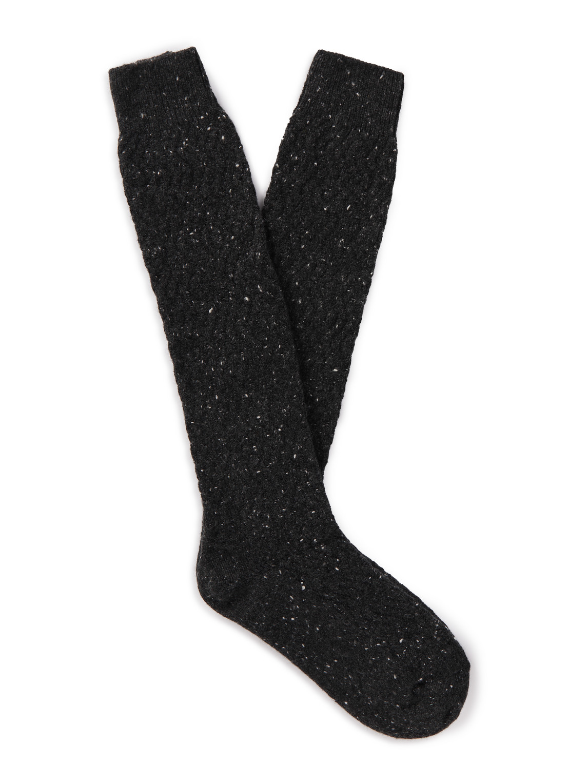 Gisborne Cashmere-Bouclé Socks - Men - Black - L