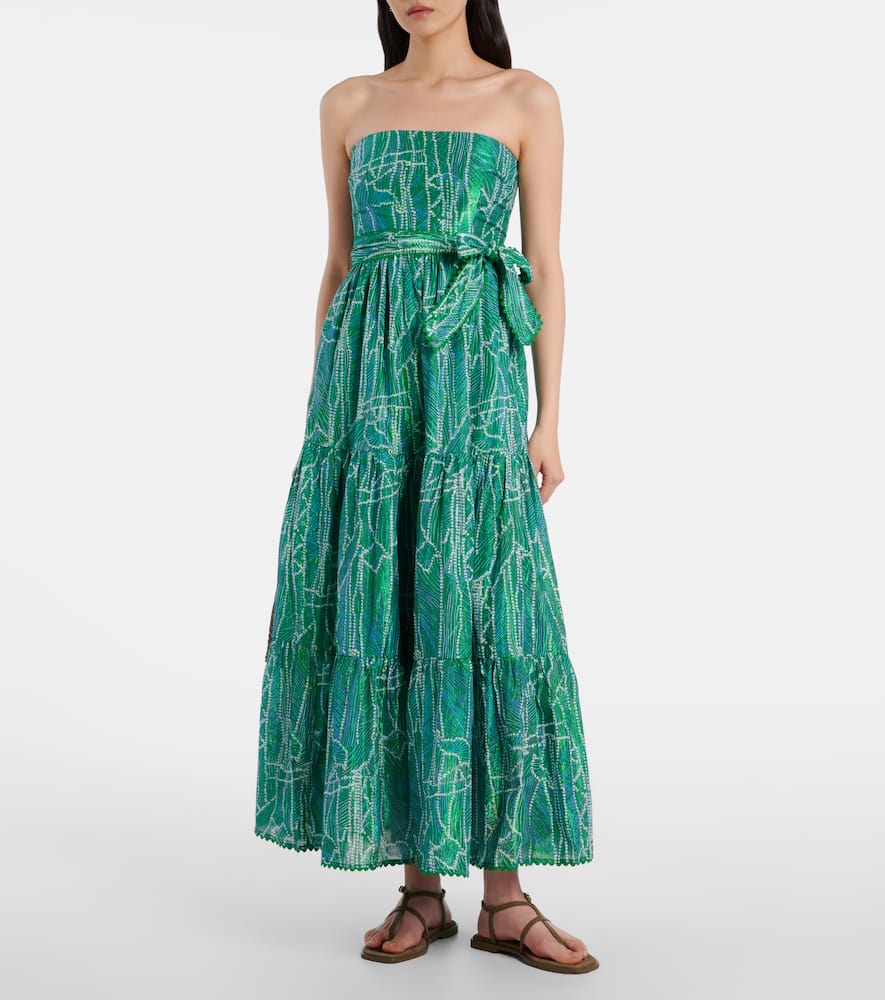 Thelma printed cotton-blend maxi dress