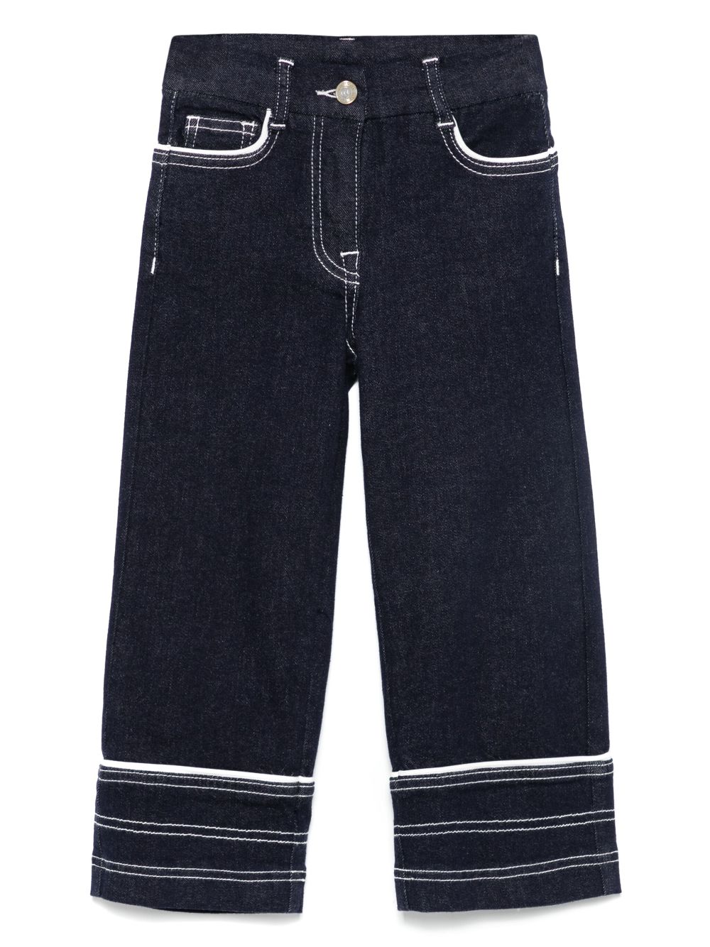Piped-trim jeans - Blue