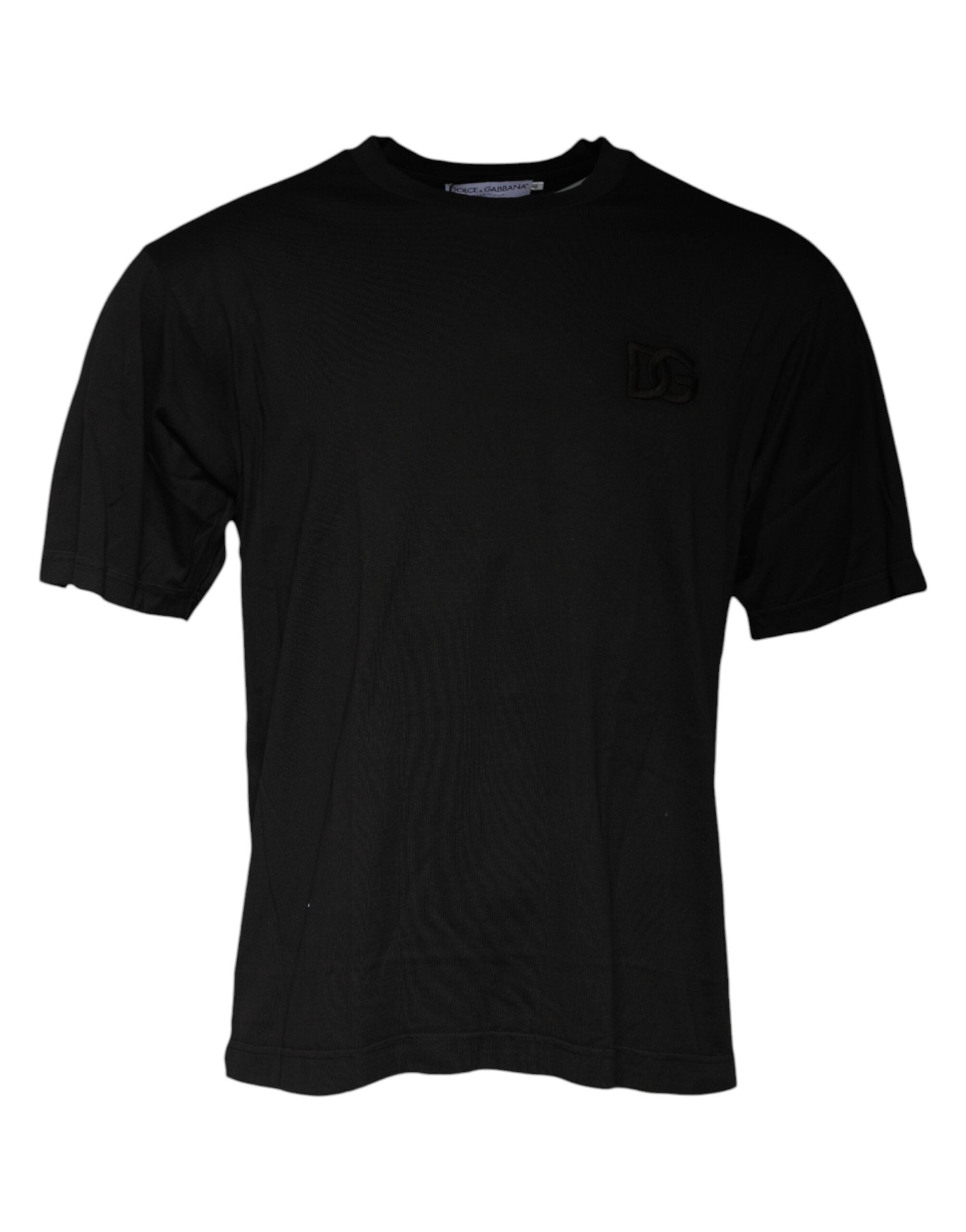 Cotton Crew Neck T-Shirt — Black