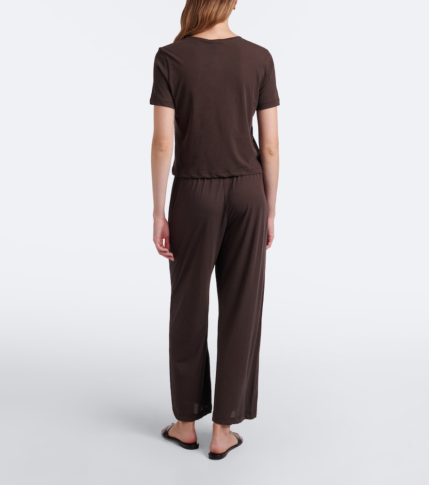 Milo cropped cotton wide-leg pants