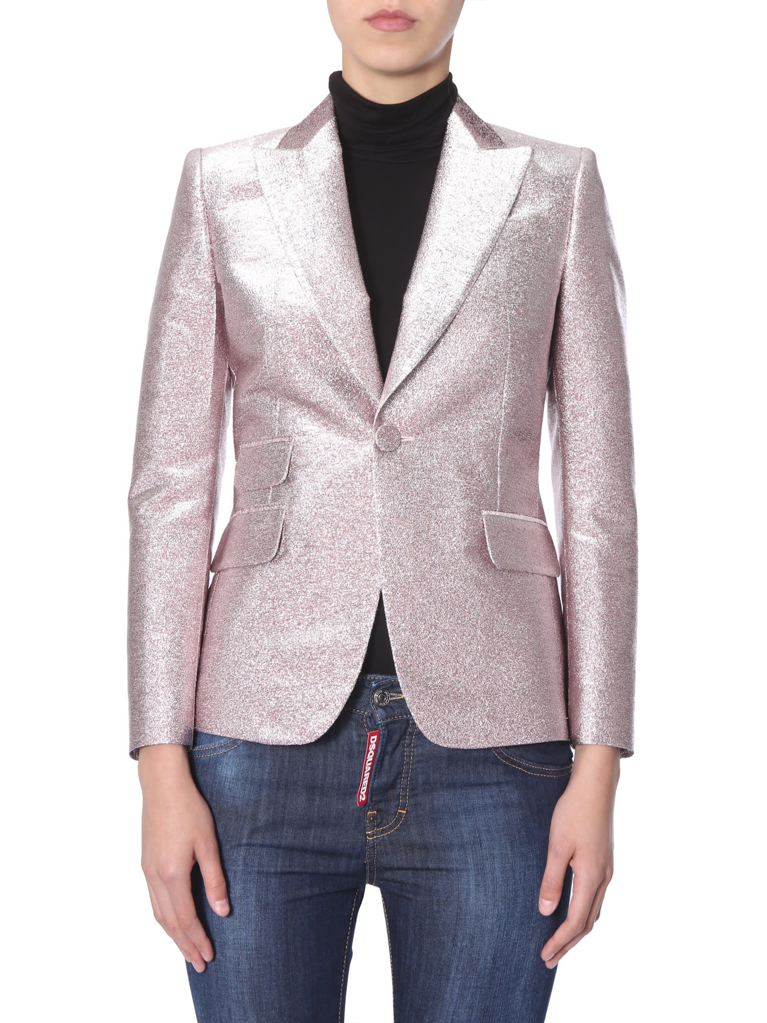 Glitter single breasted blazer