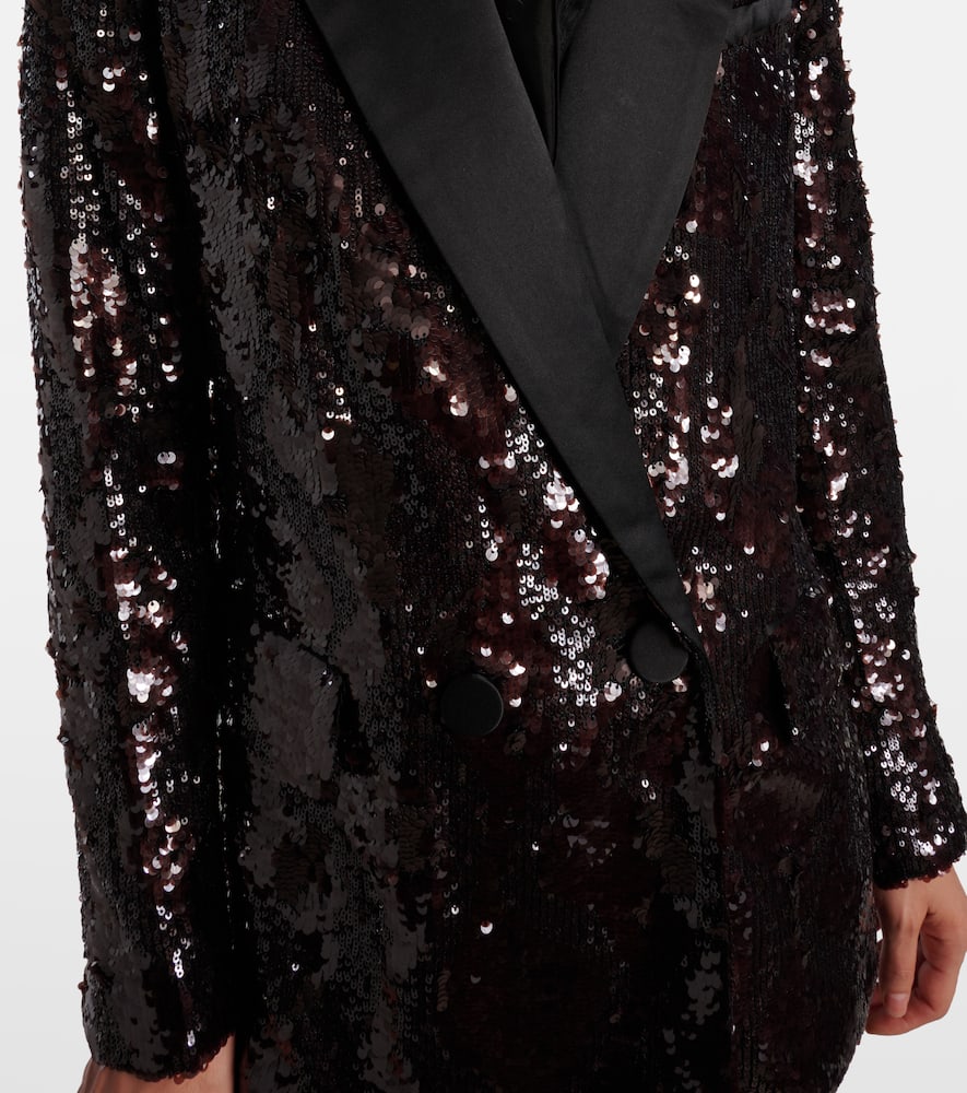 Sequined double-breasted blazer