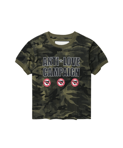 ANTI LOVE CAMO RINGER TEE KHAKI