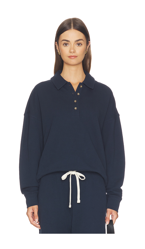 Sold Out NYC The French Terry Polo Sweater in Navy. S. Also in XS
